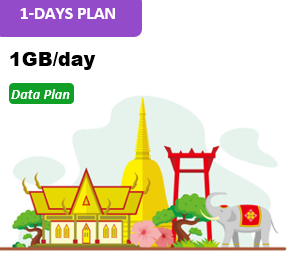 Sing/Malay/Thai 1 Days Unlimited Data(1GB/day