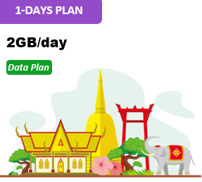 Sing/Malay/Thai 1 Day Unlimited Data(2GB/day