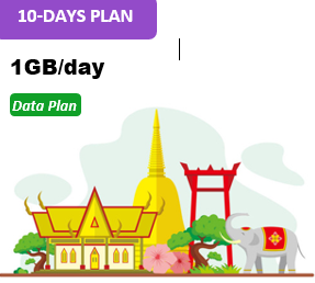 Sing/Malay/Thai 10 Days Unlimited Data(1GB/day