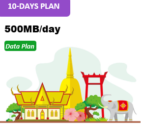 Sing/Malay/Thai 10 Days Unlimited Data(500MB/day